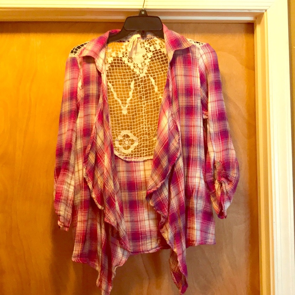 Pink Plaid Top